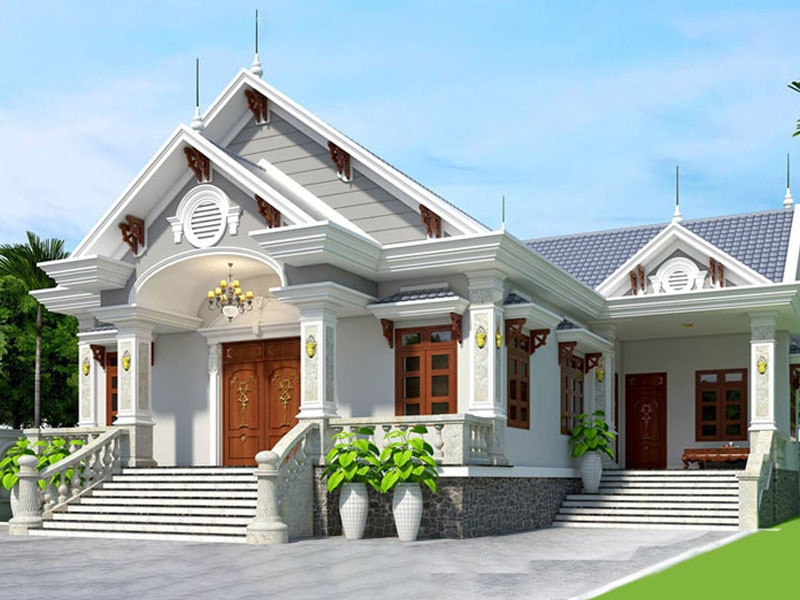 Nhà cấp 4 hình chữ L được ưa chuộng nhờ tạo ra khoảng không gian sinh hoạt thoải mái cho các thành viên trong gia đình. Ảnh: Xaynhanhanh