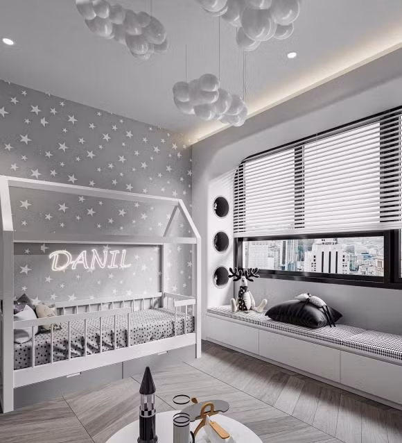 Khu vực Bùi Tiến Dũng hài lòng nhất là phòng ngủ riêng của cậu con trai Danil.