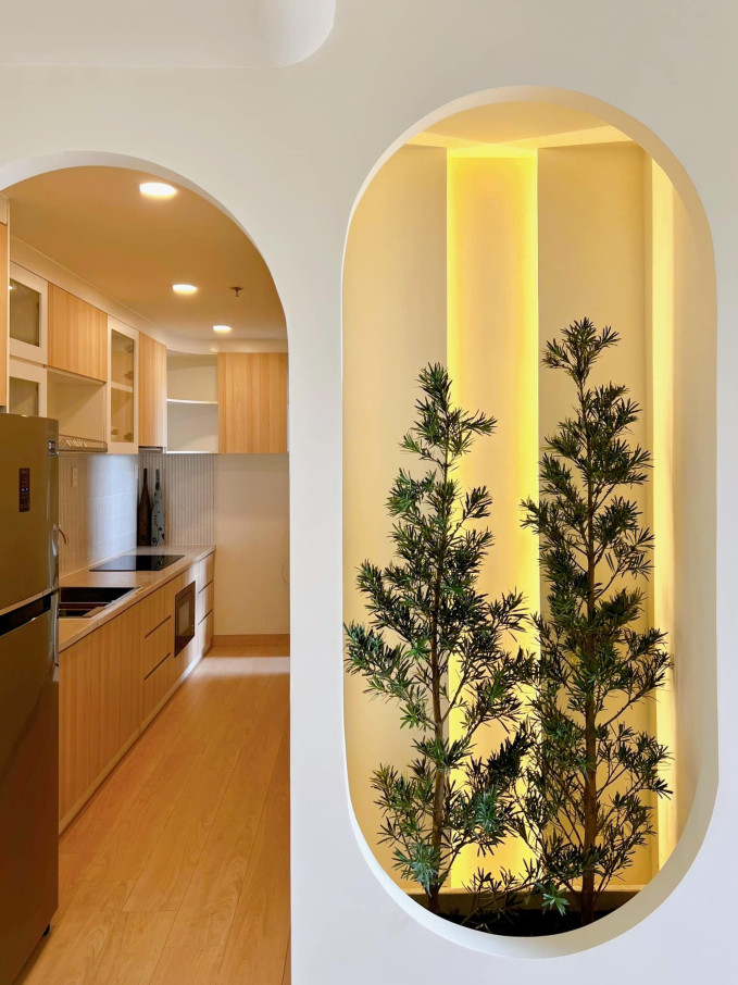 Cây xanh góp phần tô điểm cho căn hộ.