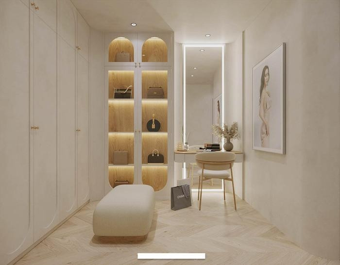 Phòng thay đồ gọn gàng, tiện nghi. Ảnh: FBNV