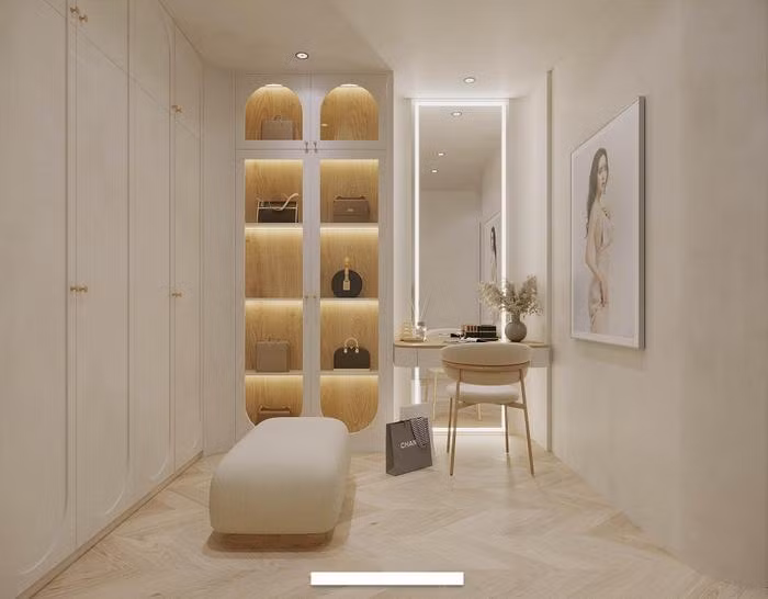 Phòng thay đồ gọn gàng, tiện nghi. Ảnh: FBNV