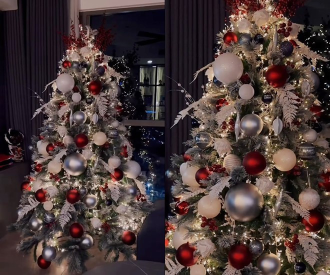 Puka tiết lộ mất khoảng 3-4 giờ đồng hồ để hoàn thành góc Noel ấm cúng trong phòng khách.