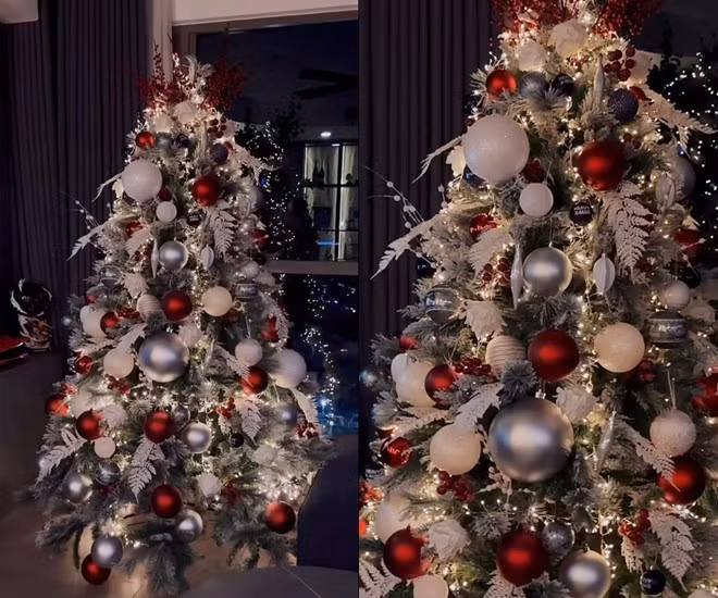 Puka tiết lộ mất khoảng 3-4 giờ đồng hồ để hoàn thành góc Noel ấm cúng trong phòng khách.