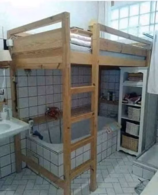 Giải pháp tiết kiệm diện tích cực kỳ sáng tạo.