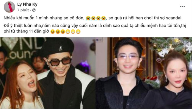 Tuy nhiên trên trang cá nhân, Lý Nhã Kỳ đăng tải bài viết nghi vấn mình và Gil Lê, kèm theo đó là dòng chia sẻ như ngầm phủ nhận tin đồn. Ảnh chụp màn hình