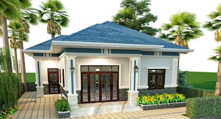 Nhờ cắt giảm các họa tiết cầu kỳ nên ngôi nhà tốn khoảng 380 triệu tiền xây dựng. Ảnh: Muaban