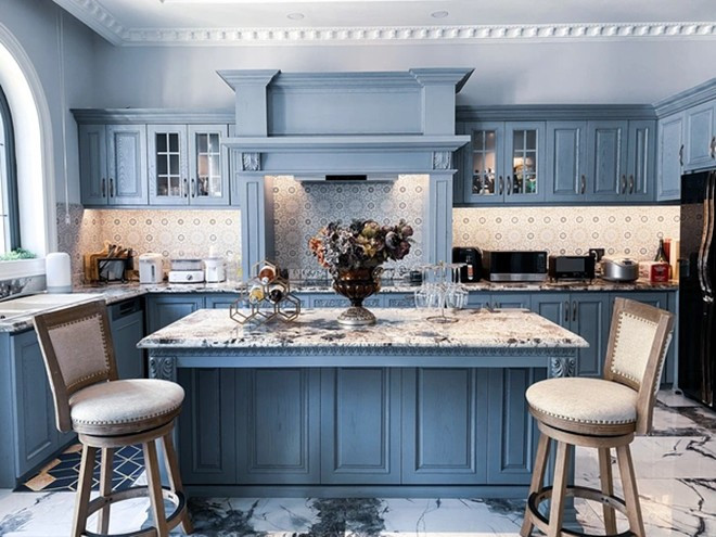 Gian bếp là nơi Thủy Anh dành nhiều tâm huyết lên ý tưởng thiết kế và phối hợp.