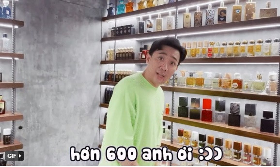 Ngoài ra, Trấn Thành còn sở hữu bộ sưu tập hơn 600 lọ nước hoa ước tính có thể lên tới hàng tỷ đồng. Ảnh chụp màn hình