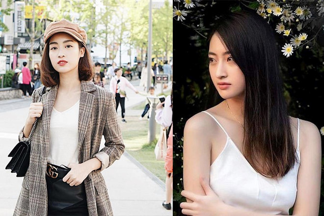 Đời thường, street style của "Song Linh" cũng rất khác biệt. Cùng một chiếc áo hai dây, Hoa hậu Việt Nam chọn phối với blazer và chân váy sành điệu, còn chân dài 10X đơn giản hơn với cách kết hợp cùng phụ kiện bản mỏng, xõa tóc nhẹ nhàng.
