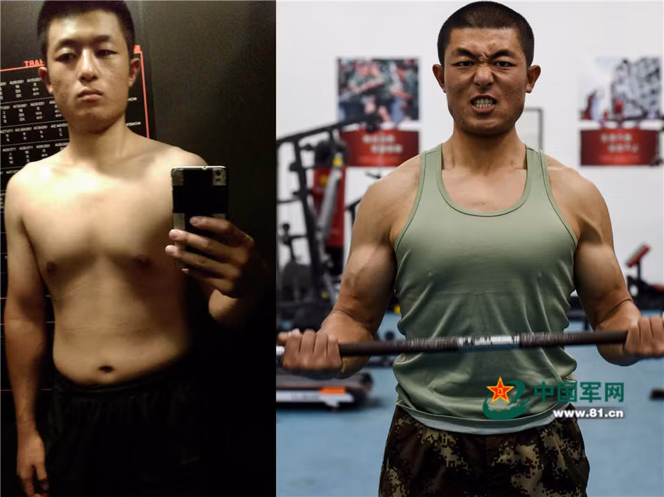 Những thanh niên khi gia nhập quân ngũ sẽ có một thân hình cường tráng hơn rất nhiều so với dáng thư sinh khi còn ngồi trên ghế nhà trường.