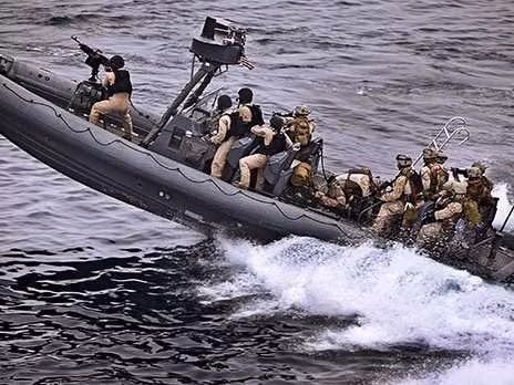 Lực lượng Đặc nhiệm Hàng hải. Có nhiệm vụ kết hợp cùng với lực lượng An ninh Hàng hải thực hiện các phi vụ đột nhập, chiếm quyền kiểm soát phương tiện thủy của đối phương hoặc làm nhiệm vụ chống đột nhập, bảo vệ vòng ngoài đề phòng lực lượng người nhái của đối phương tấn công bất ngờ. Nguồn ảnh: BI.