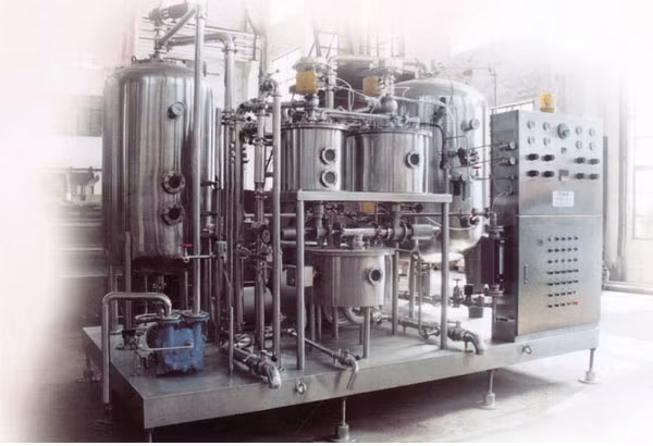 Cụ thể, hệ thống chiết rót chai pet Trung Quốc tích hợp nhiều thiết bị như máy xếp chai, băng tải chai không, máy xịt rửa – chiết rót –đóng nắp, băng tải nắp chai, máy trộn, máy thanh trùng, máy đóng gói, hệ thống vệ sinh, băng tải chai...