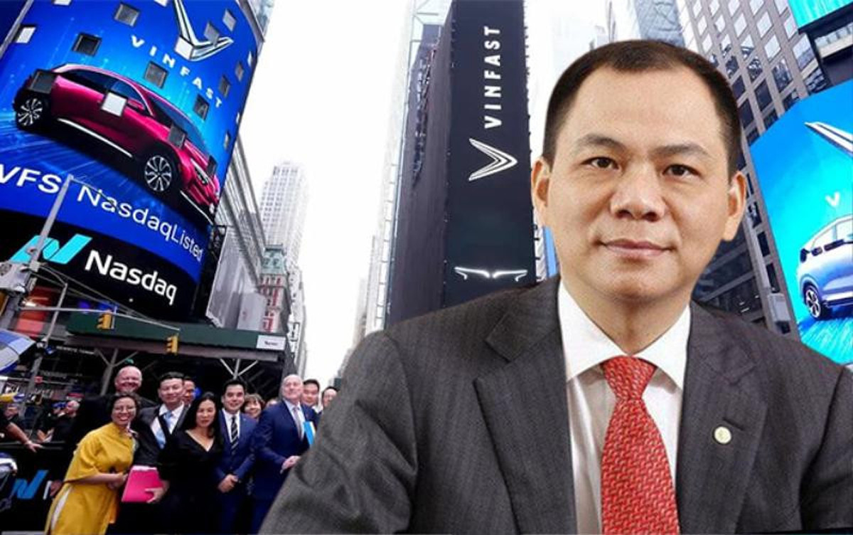 Cổ phiếu VinFast lên sàn Nasdaq, Phạm Nhật Vượng nắm bao nhiêu tài sản? Co phieu VinFast len san Nasdaq, Pham Nhat Vuong nam bao nhieu tai san?