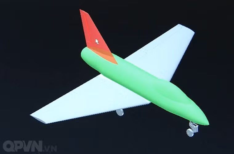 Ngoài ra, cải tiến lớn nhất trên UAV-03 là phần cánh. Viện KT PK-KQ đã chọn cấu hình cánh đối xứng, kiểu cánh tam giác. Nguồn ảnh: Kênh QPVN