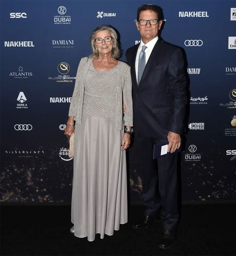 Cựu HLV tuyển Anh Fabio Capello và vợ cũng tham gia sự kiện tại UAE.