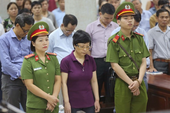 Bị cáo Châu Thị Thu Nga tại phiên sơ thẩm. Nguồn ảnh: TTVH