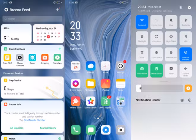 "Soi" cực phẩm Oppo Reno 10x zoom màn hình "vây cá mập" - Hình 5 Giao diện của máy.