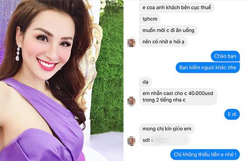 Diem Huong dap tra loi moi di tiep khach gia 40000 USD