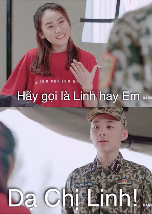 Tình huống nữ y tá Linh yêu cầu anh lính Hoàng Nam thay đổi cách xưng hô cũng không kém phần hài hước.