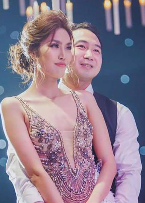 Sau hôn lễ, ông xã của Lan Khuê hứa sẽ trở thành một người chồng, người cha xứng đáng với cô và con. Ảnh: Vietnamnet