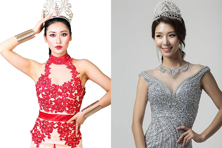 Global Beauties cũng đánh giá cao nhan sắc của đại diện: Trung Quốc (trái), Hàn Quốc (phải), Panama, Bồ Đào Nha.