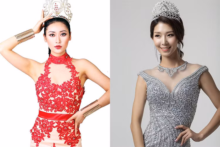Global Beauties cũng đánh giá cao nhan sắc của đại diện: Trung Quốc (trái), Hàn Quốc (phải), Panama, Bồ Đào Nha.