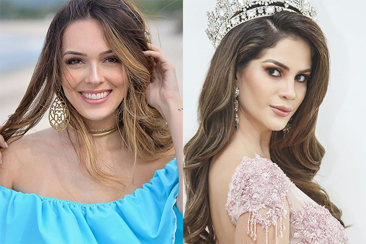 Top 10 cuộc thi Hoa hậu Hòa bình Quốc tế 2018 do Global Beauties đánh giá còn gồm đại diện Brazil (trái), CH Czech, CH Dominica, Peru (phải) và Philippines.