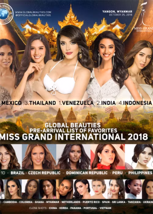 Mới đây, Phương Nga lọt top thí sinh nổi bật do chuyên trang sắc đẹp Global Beauties đánh giá dù vắng mặt trong top 20 bình chọn.