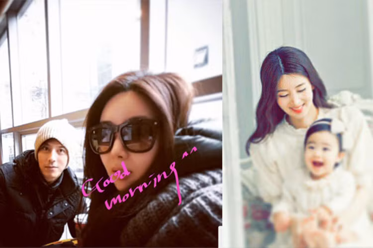 Năm 2014, vợ chồng tài tử xứ Hàn hạnh phúc đón cô con gái Seo Yool gia nhập tổ ấm của mình. Ảnh: Instagram