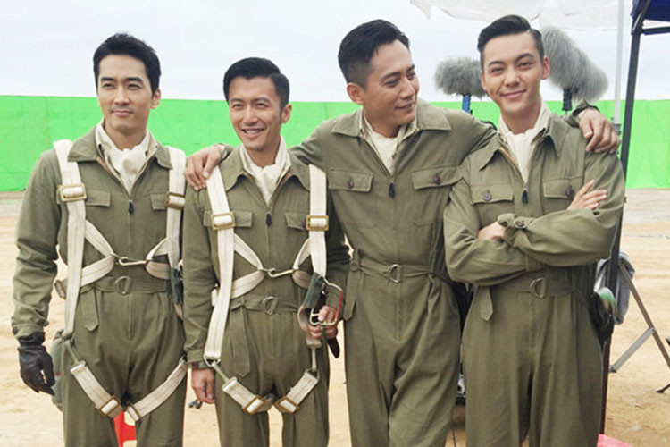 Lưu Diệp, Tạ Đình Phong, Trần Vỹ Đình và Song Seung Hun đều là soái ca màn ảnh. Ảnh: Ifeng 