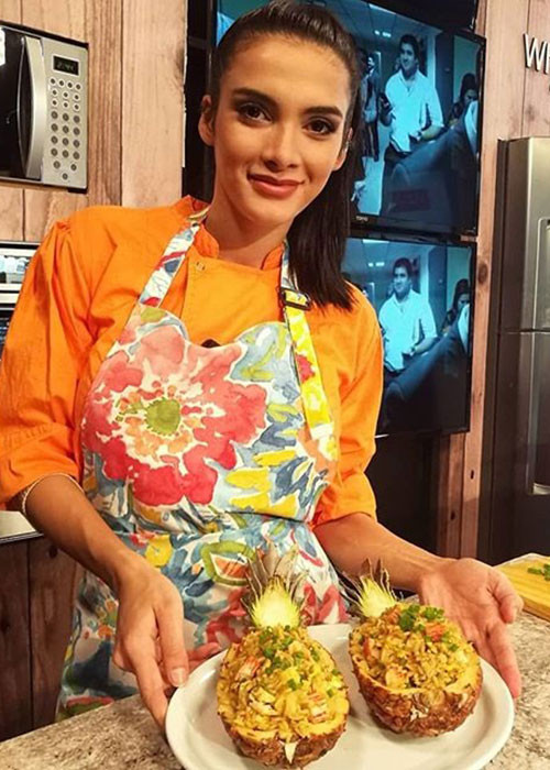 Tân Hoa hậu Clara Sosa hiện đảm nhận vai trò đầu bếp trong một chương trình truyền hình tại quê nhà.
