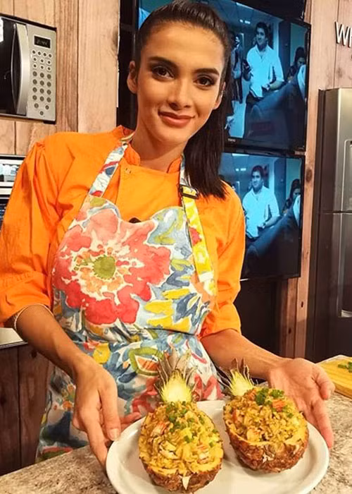 Tân Hoa hậu Clara Sosa hiện đảm nhận vai trò đầu bếp trong một chương trình truyền hình tại quê nhà.