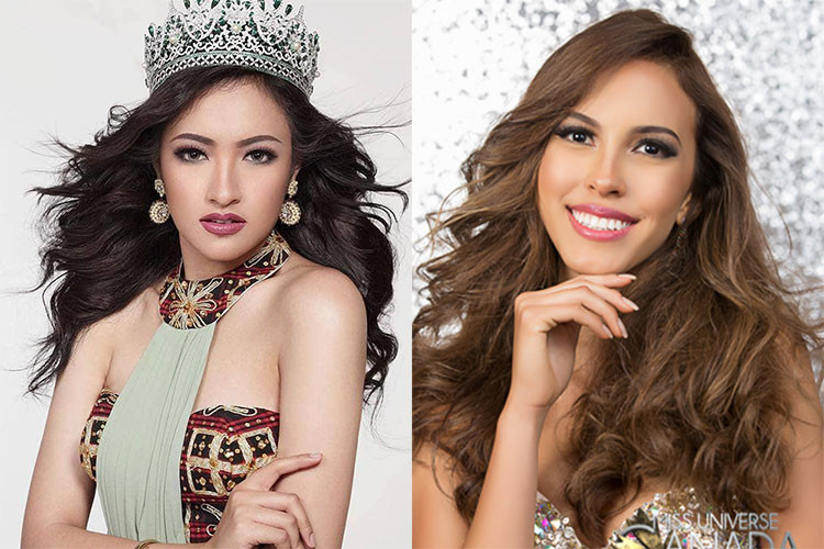 Đại diện Indonesia - Vania Herlamban và người đẹp Canada - Camila Gonzalez (phải) lần lượt được dự đoán về thứ 8 và 9.