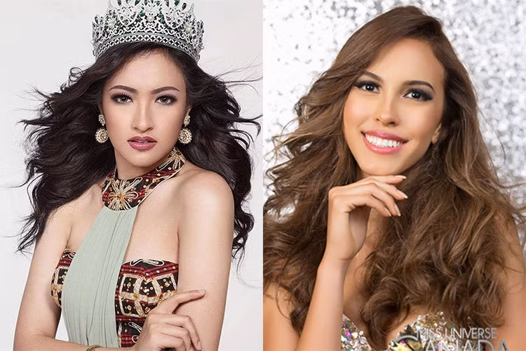 Đại diện Indonesia - Vania Herlamban và người đẹp Canada - Camila Gonzalez (phải) lần lượt được dự đoán về thứ 8 và 9.