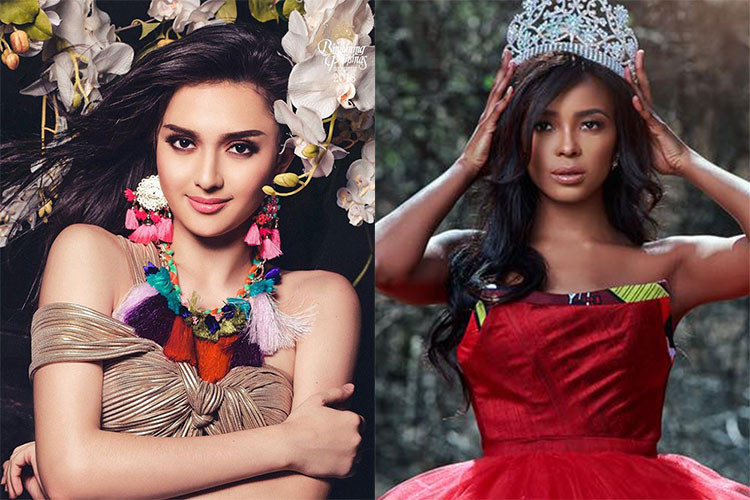 Missosology dự đoán người đẹp về thứ 10 và 11 lại là Maria Ahtisa Manalo đến từ Philippines và đại diện Nam Phi Reabetswe Sechoaro (phải).