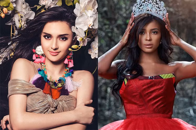 Missosology dự đoán người đẹp về thứ 10 và 11 lại là Maria Ahtisa Manalo đến từ Philippines và đại diện Nam Phi Reabetswe Sechoaro (phải).