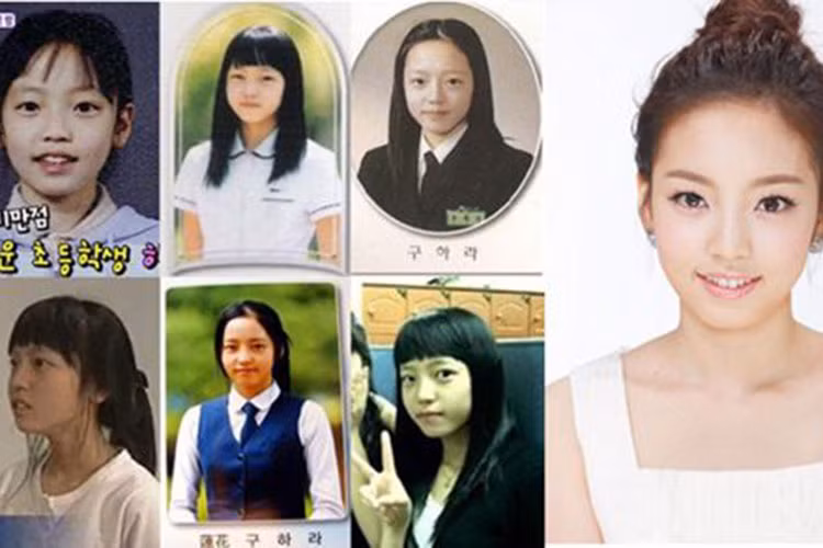 Ngoài lùm xùm vô lễ với bậc tiền bối, Goo Hara gây tranh cãi với nhan sắc dao kéo.