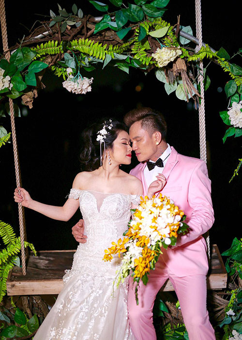 Bà xã của Lâm Chấn Huy không hoạt động trong làng giải trí. Cô hiện kinh doanh tự do. Ảnh: FBNV