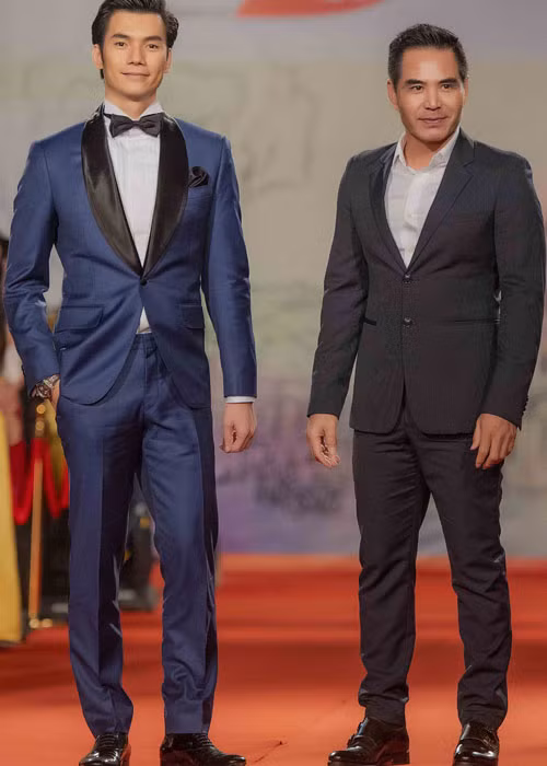 Trung Dũng, Nhan Phúc Vinh khoe vẻ lịch lãm trên thảm đỏ.