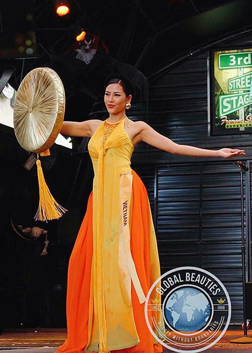 Nguyễn Thị Loan từng lọt top 25 cuộc thi Hoa hậu Hòa bình Quốc tế 2016. Ảnh: Globalbeauties