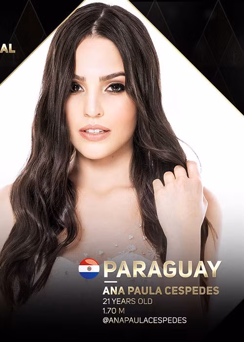 Vị trí thứ 9 tại Hoa hậu Siêu quốc gia 2018 theo Missosology là đại diện Paraguay - Ana Paula Cespedes.