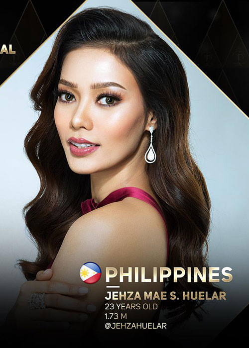 Đến từ Philippines, Jehza Huelar cũng được Missosology đánh giá cao với vị trí thứ 7.