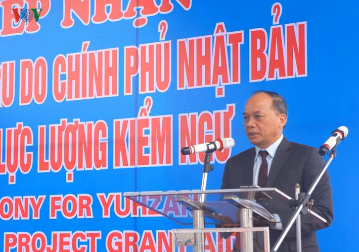 Ông Vũ Văn Tám, Thứ trưởng Bộ Nông nghiệp và phát triển nông thôn phát biểu tại buổi lễ. Ảnh: VOV.