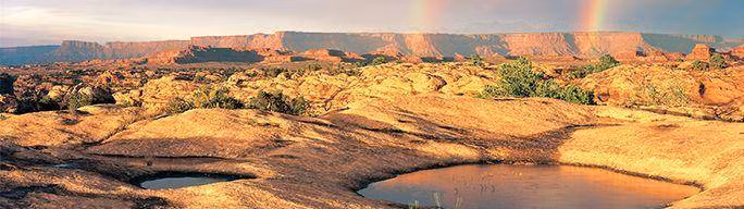 Hồ trũng giữa sa mạc là những nơi trữ nước xuất hiện ở rất nhiều sa mạc. Điều kỳ lạ là những vũng, ao, hồ này thậm chí còn xuất hiện cả ở những sa mạc đá. Các nhà khoa học và địa chất học vẫn không hiểu vì sao một sa mạc toàn đá lại xuất hiện những ô trữ nước này. Ảnh: Ranker.