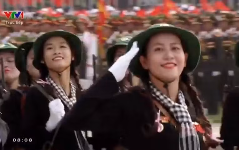 Khối đại diện nữ du kích miền Nam.