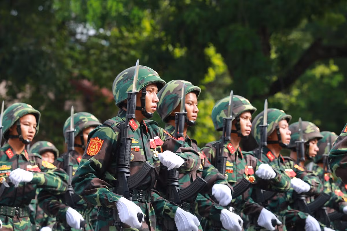 Khối chiến sĩ bộ binh.