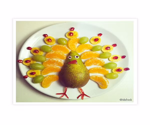 Một tác phẩm nghệ thuật từ trái cây.