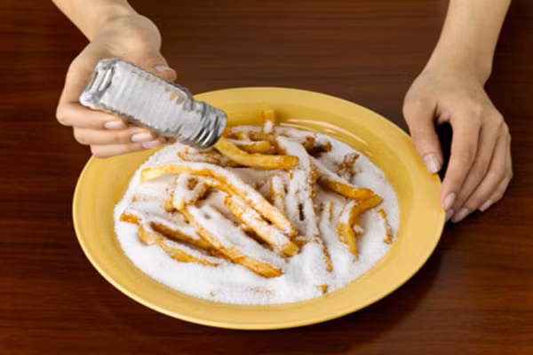 Thèm thực phẩm mặn như khoai tây chiên hay bỏng ngô thường có nghĩa bạn đang căng thẳng lâu dài. Cũng có thể đây là nguyên nhân tuyến thượng thận bị suy yếu. Khi hoạt động bình thường, thận sẽ tiết hóc môn aldosterol để giữ natri nhằm duy trì chức năng cơ thể.