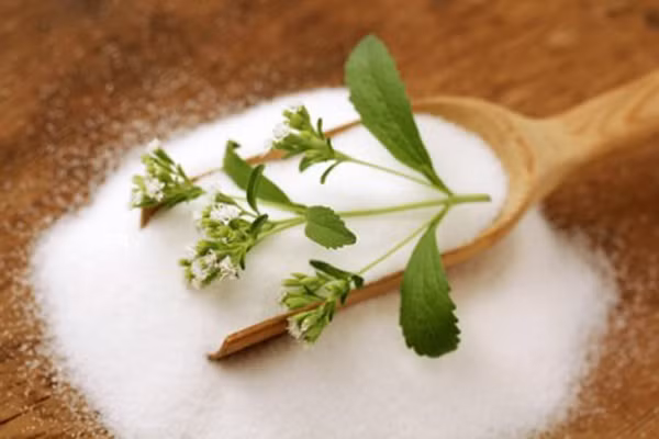  4. Stevia. Sản phẩm này gần như ngọt gấp 250 – 300 lần. FDA đã không chấp thuận hợp chất này làm chất tạo ngọt. Các nhà nghiên cứu cho rằng, hóa chất chính trong chất tạo ngọt này đã bị chuyển hóa trong phòng thí nghiệm thành một hợp chất khác gây biến đổi gen, gây ung thư ở người. 