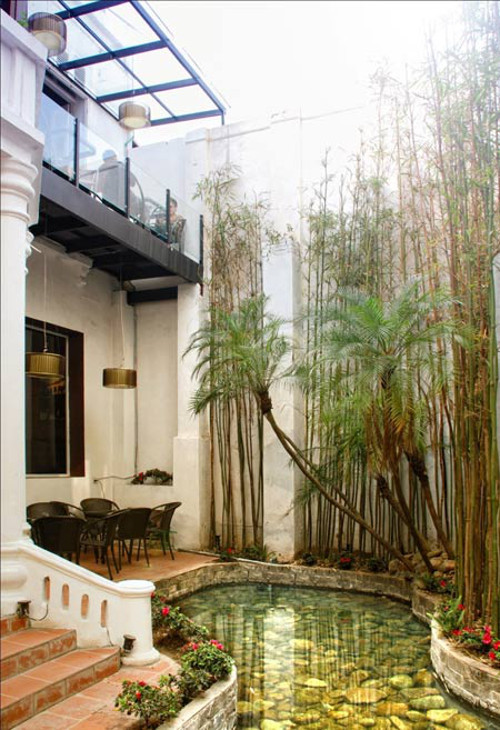 3D Café Align, 10A Khúc Hạo, Ba Đình, Hà Nội có khuôn viên hoàn toàn hướng về thiên nhiên với cây cối, hồ cá, mái nước...Không gian thoáng đãng cũng tạo cảm giác hoàn toàn tự do, thư thái cho bất kỳ cặp đôi nào đến đây. Ảnh: wordpress